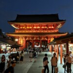 Sanctuaire Asakusa, de nuit