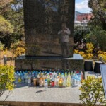 Monument aux victimes chinoises de l'explosion (et moi, reflété involontairement dedans)