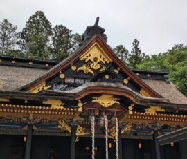 Détail du toit du temple