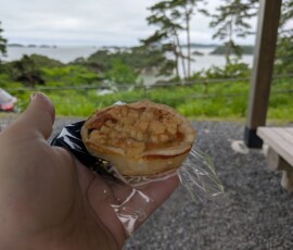 Avec une tarte aux pommes bien méritée !