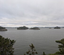 Vue pas dégueu, malgré les nuages !