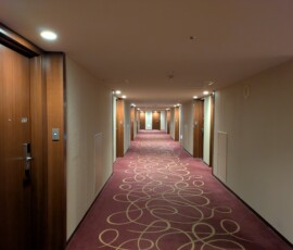Sentiment de solitude aussi dans les gigantesques couloirs de mon hôtel où je n'ai jamais croisé PERSONNE en 2 jours. Même pas de femmes de ménage le matin...