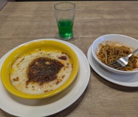 La Doria la plus médiocre du monde, et des spaghettis bolognaise ok
